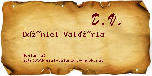 Dániel Valéria névjegykártya