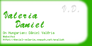 valeria daniel business card